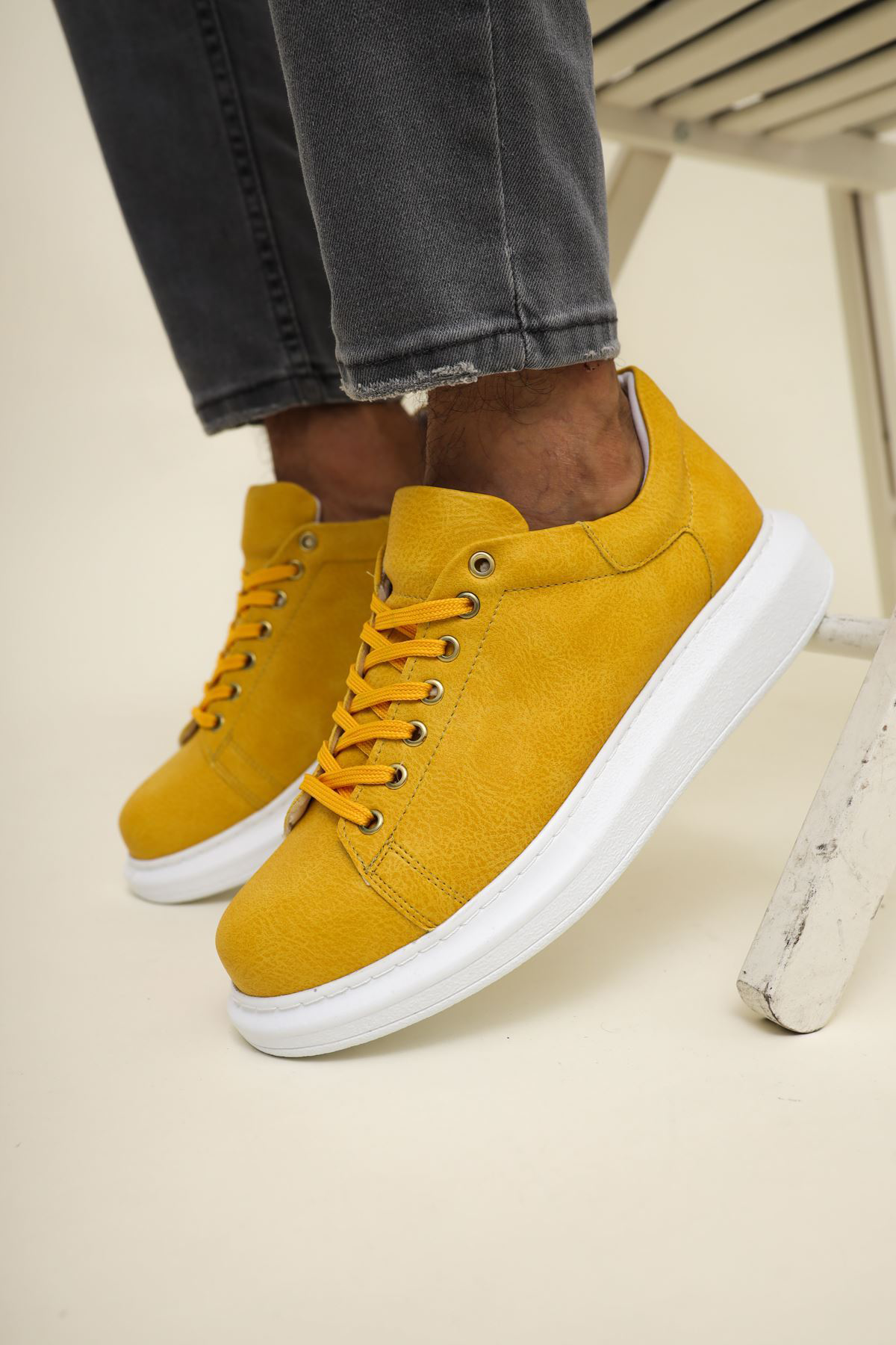 MN257 - CBT Estrella Erkek Ayakkabı SARI - SARI - 43 Resim 2