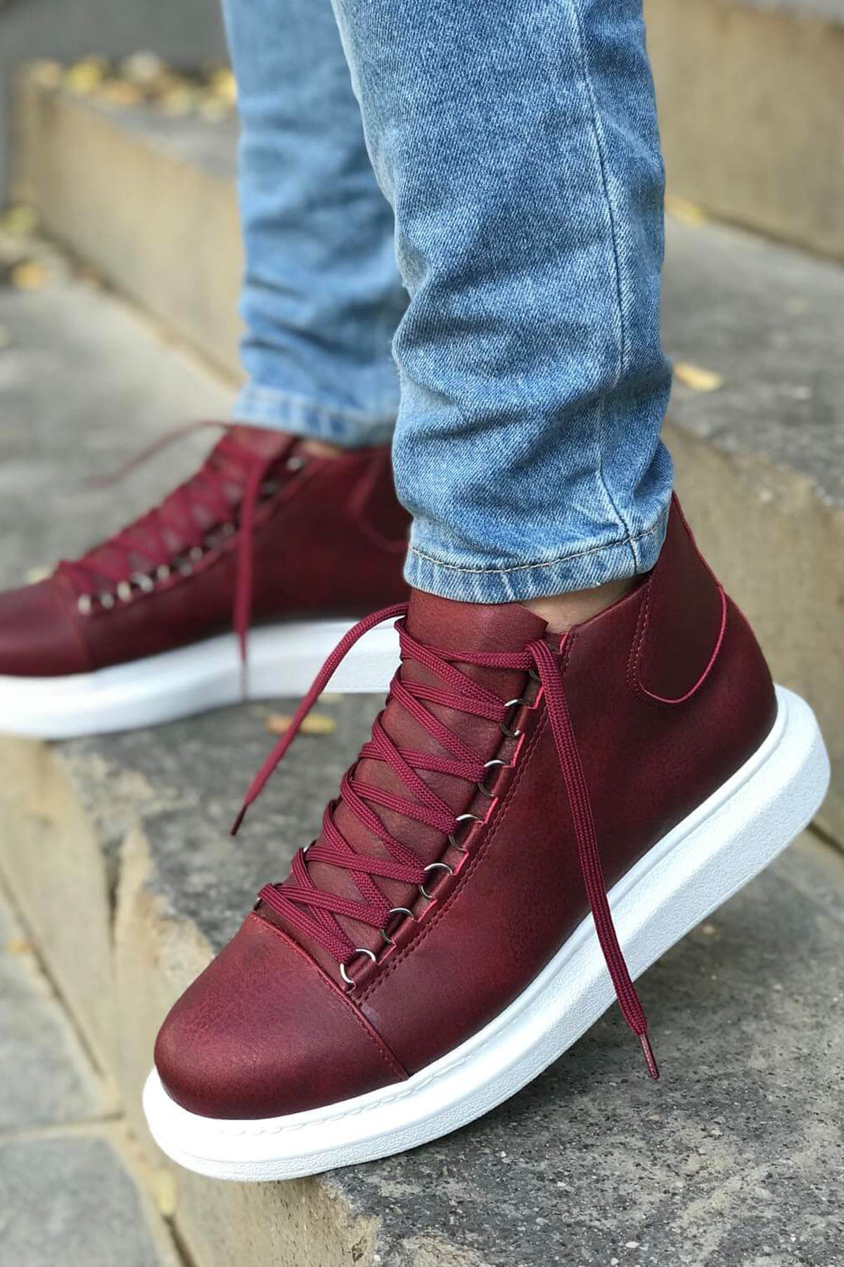 MN258 - CBT Roma Erkek Bot BORDO - BORDO - 36 Resim 2