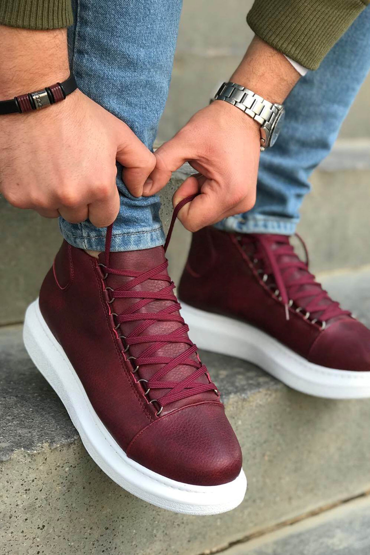 MN258 - CBT Roma Erkek Bot BORDO - BORDO - 37 Resim 3