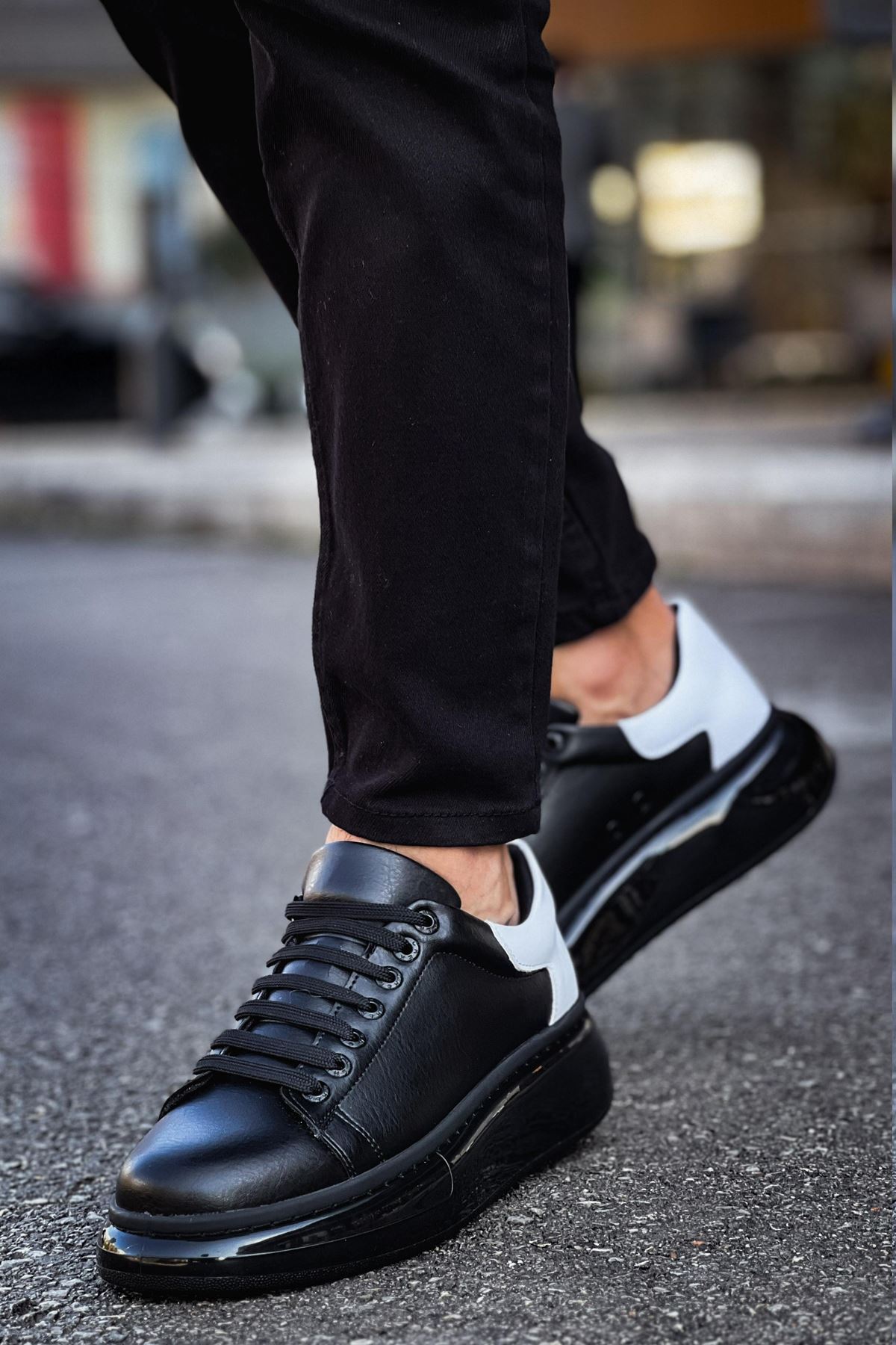 MN295 - CST Sollıevo Erkek Ayakkabı SIYAH/BEYAZ - SIYAH/BEYAZ - 44