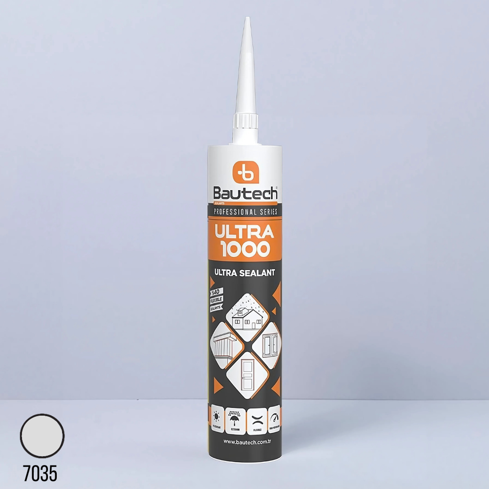 Bautech 1000 Lik Silikonlu Mastik 310 Ml Gri