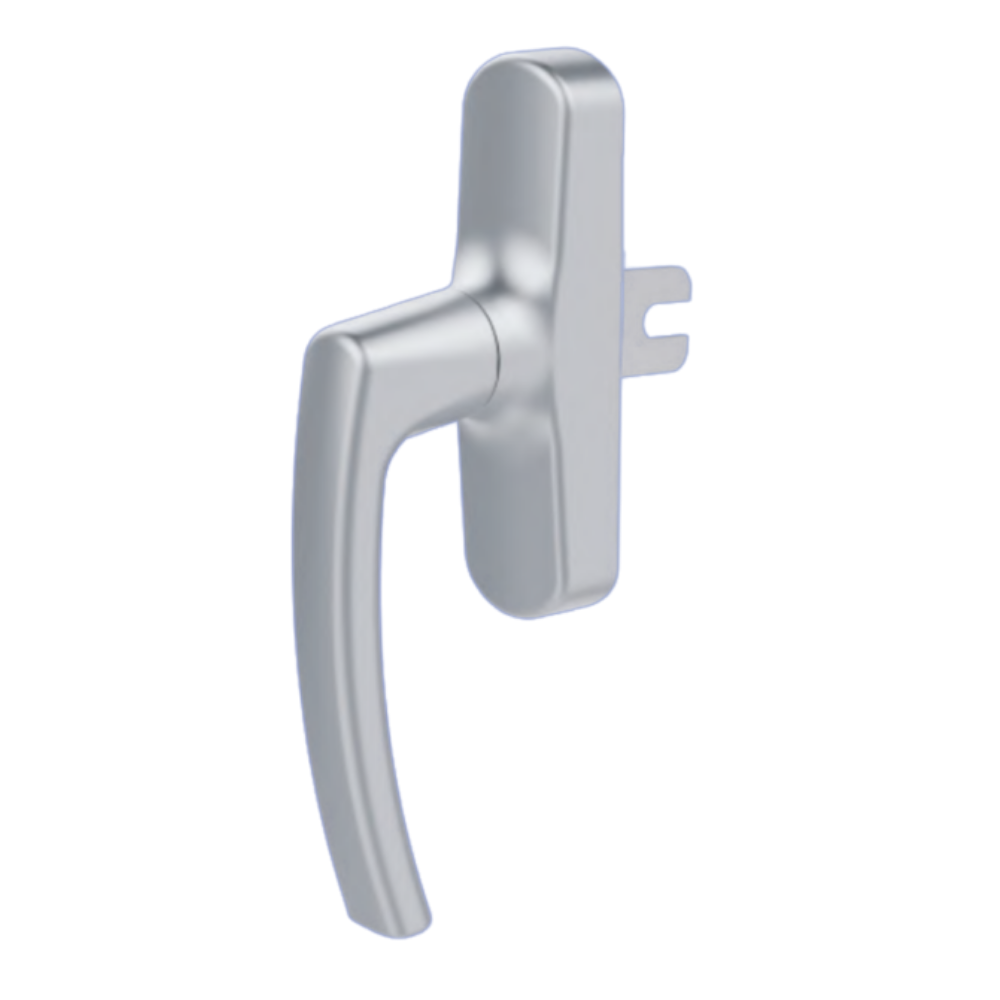 Eksenel Milano Alüminyum Pencere Kolu Tek Dil Siyah