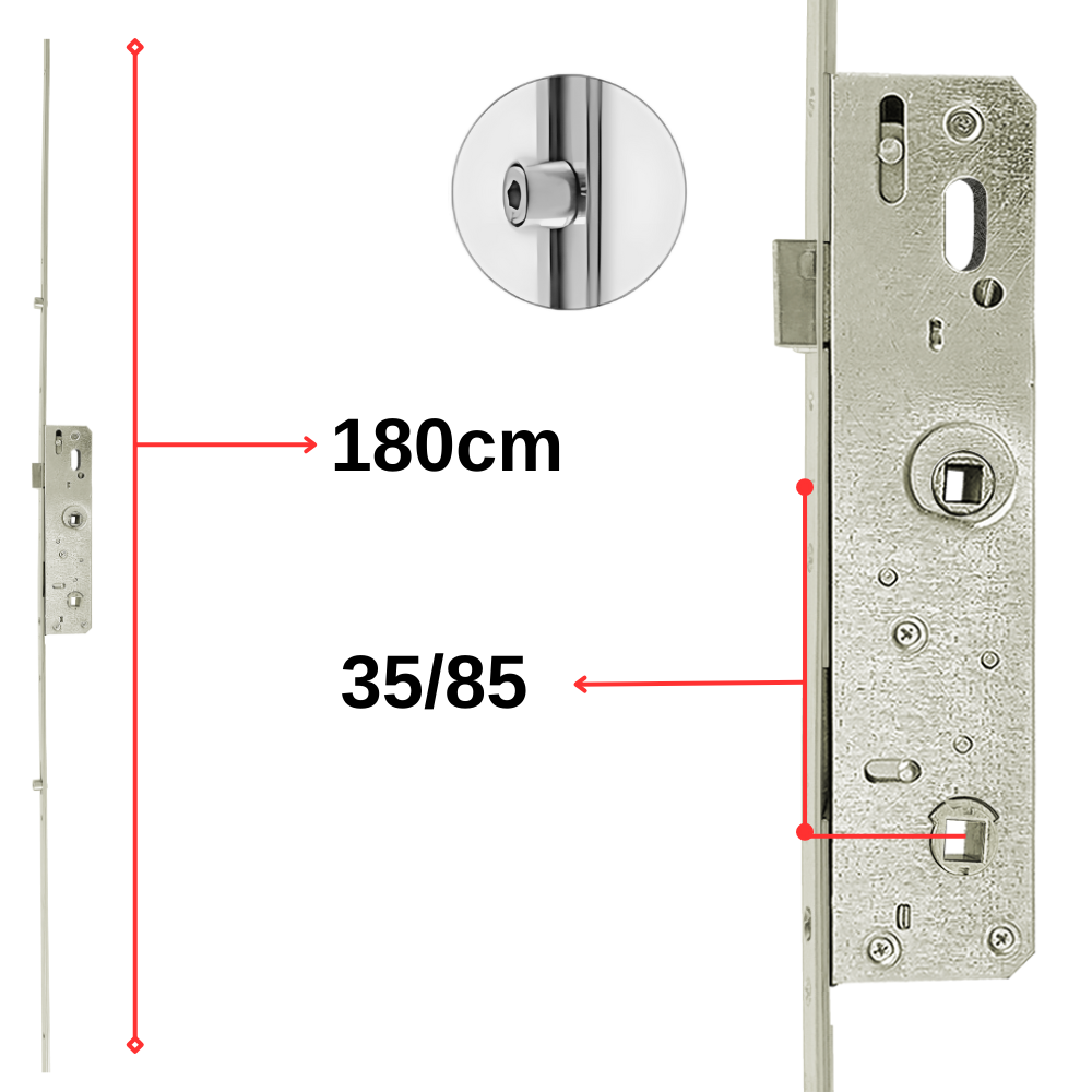 Endow 180 Cm Wc Kapı İspanyolet Metal Gövde Barelsiz 35/85