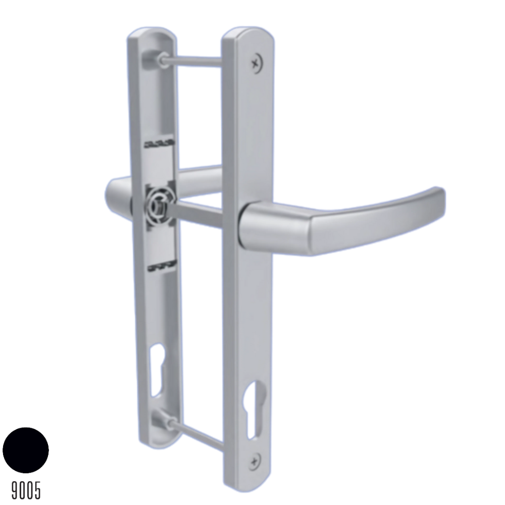 Milano Alüminyum Kapı Kolu Dar Uzun Siyahi