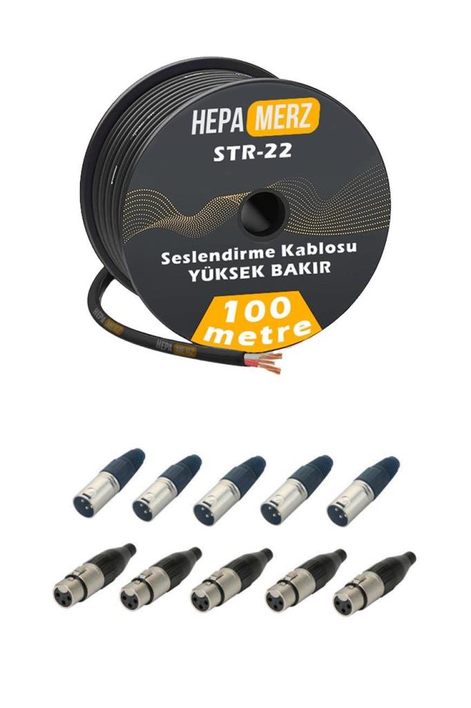 Hepa Merz Connection Paket-7 Mikrofon Kablosu XLR Konnektör Paketi