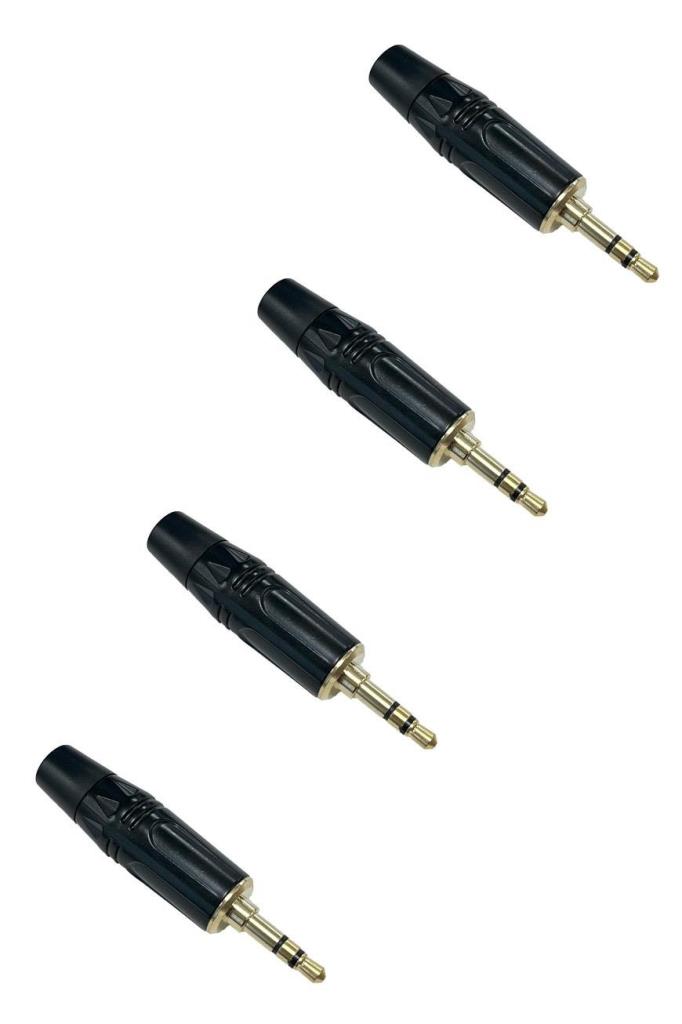 Hepa Merz SFC-S36-4X 3.5MM Altın uçlu Stereo Jack 3.5 mm Siyah Jak (4 ADET)