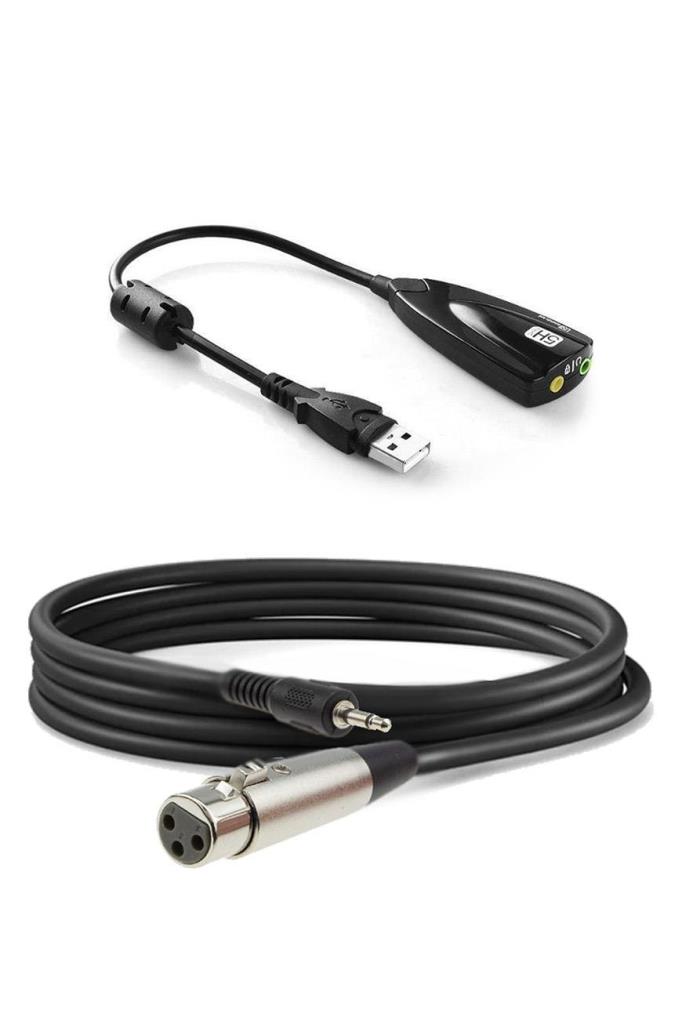 Lastvoice Cable-3EX Set Mikrofon Kablosu ve 7.1 Ses Kartı Seti