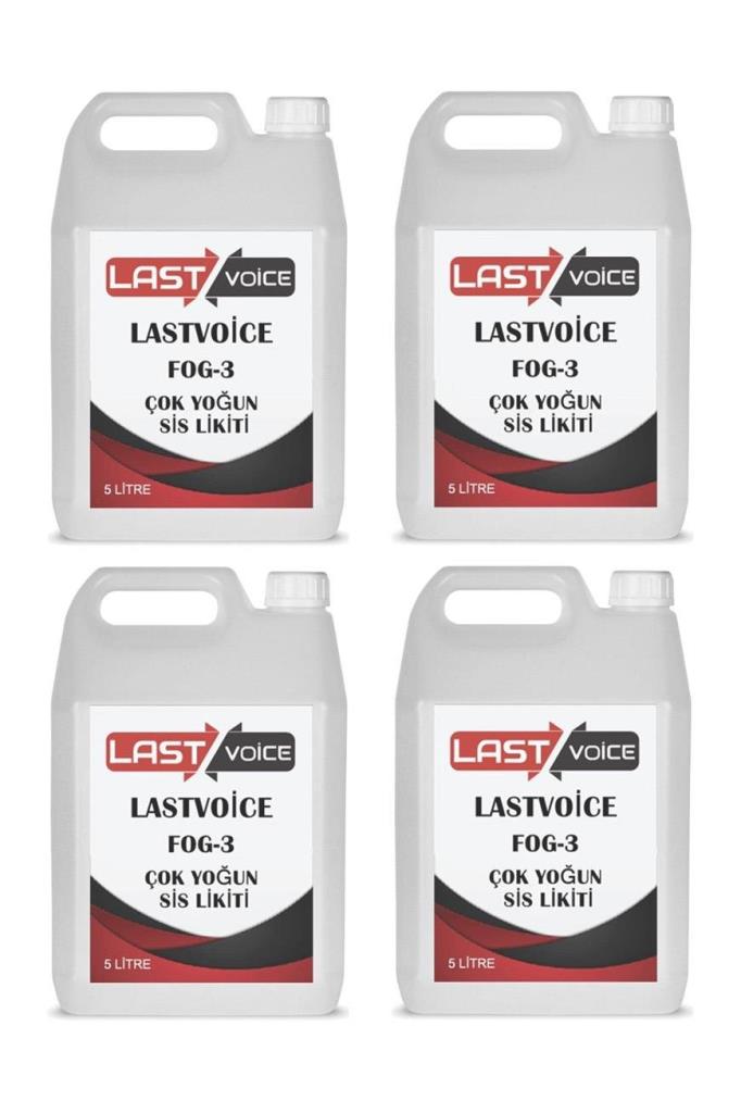 Lastvoice Fog-3-4X Sis Makinesi Likiti Sıvısı 5 Litre Çok Yoğun (4 Adet)