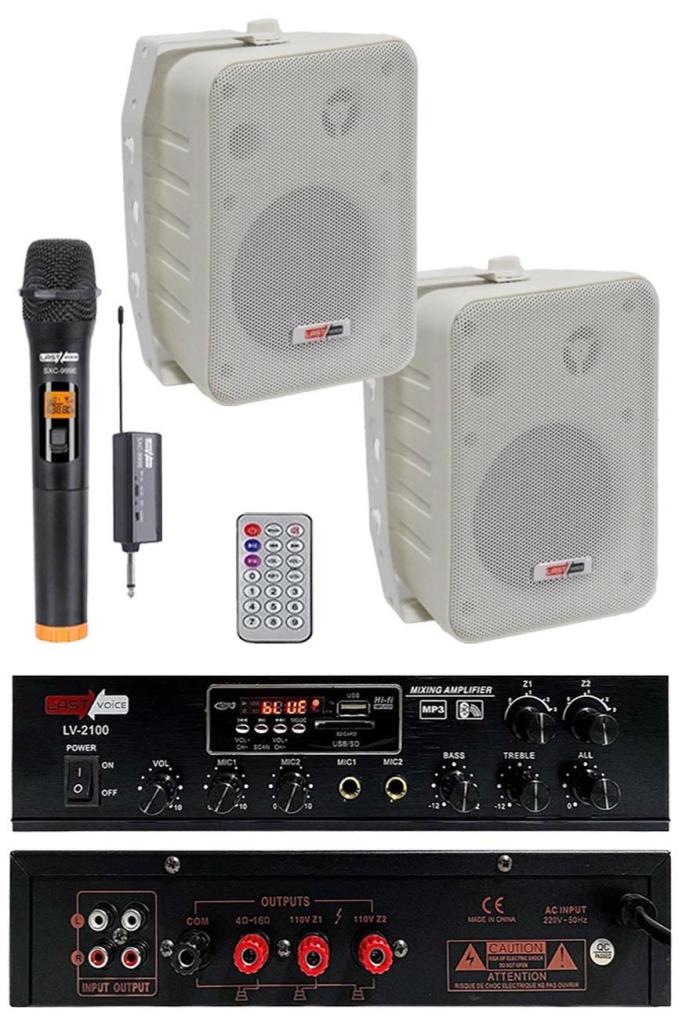 Lastvoice Large Plus Paket-1 Hoparlör ve Anfi Anons Ses Sistemi Seti