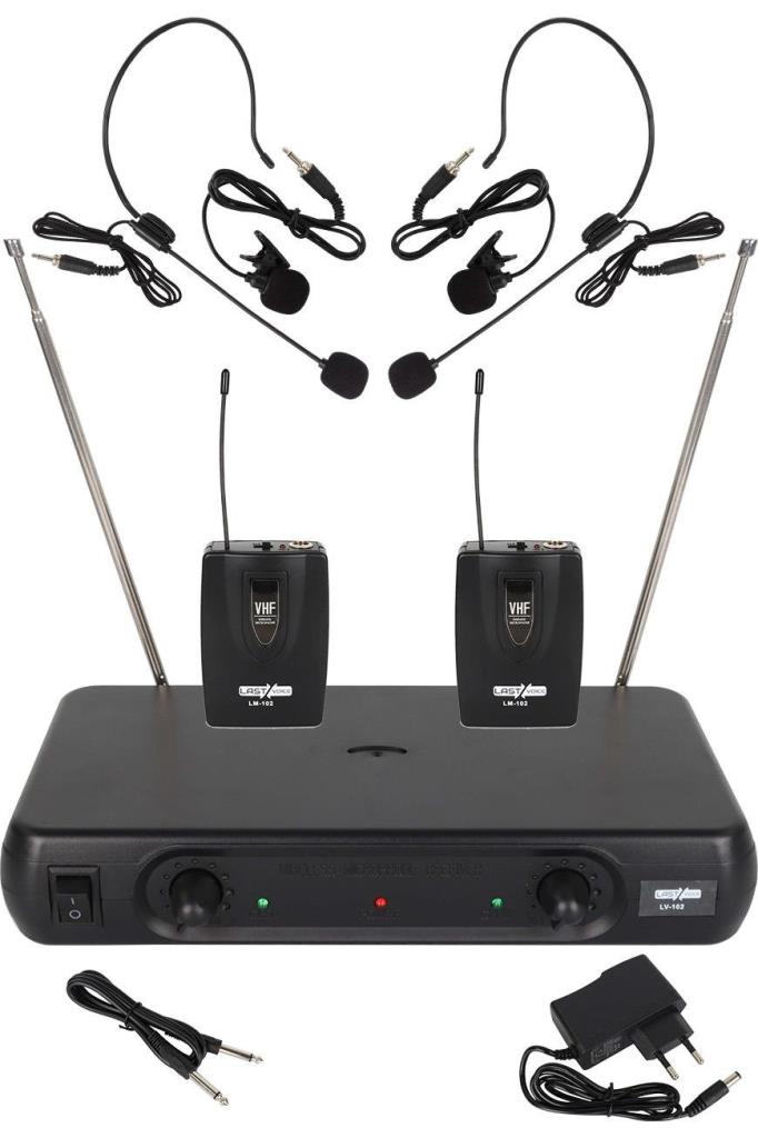 Lastvoice LM-102YY Çiftli Yaka ve Headset Tipi VHF Telsiz Kablosuz Mikrofon