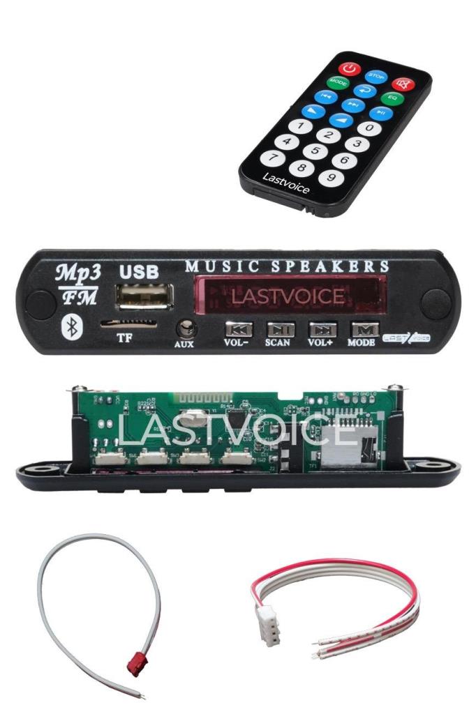 Lastvoice USB-BT Bluetooth 5.0 USB Flash Bellek Hafıza Kartı ve FM Radyo Özellikli Dekoder MP3 Okuyucu