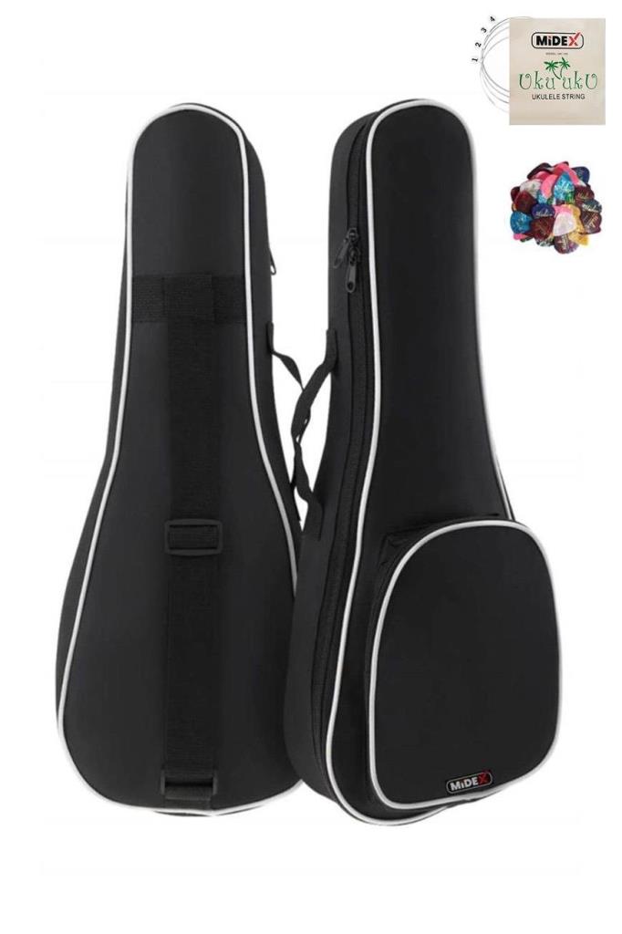 Midex Cs-21 Soprano Ukulele Çantası Gigbag Soft Case Kılıf (10 Pena ve Takım Tel Hediye)