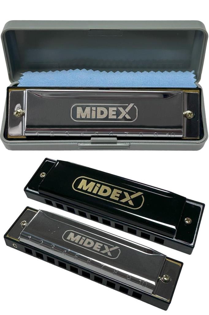 Midex HN-10SL Silver Örf Aletleri 10 Delikli Mızıka 