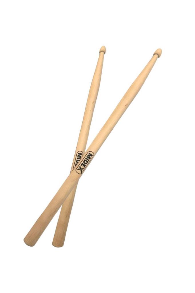 Midex Maple-100-7A Ahşap Akça Ağaç Bateri Baget Davul Bageti 7A Drumsticks (1 Çift)