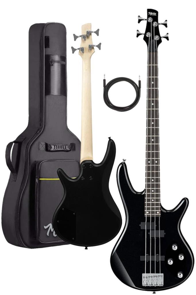 Midex MBG-400BK Üst Segment Profesyonel Bas Gitar 4 Telli (Softcase Gigbag ve kablo Dahil)