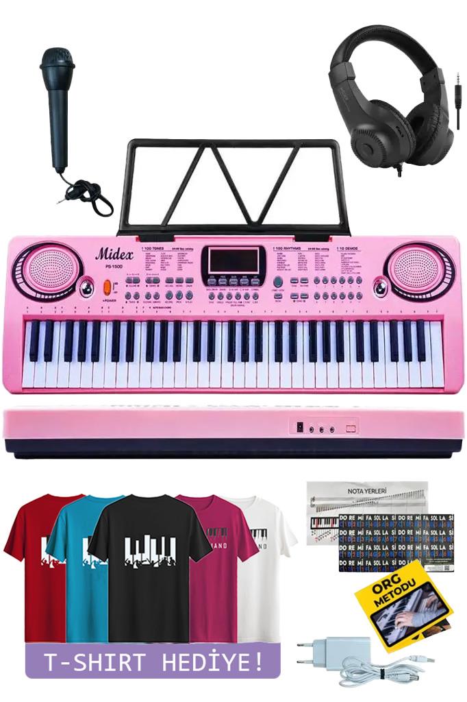 Midex PS-1500PK-TGIFT Başlangıç İçin 61 Tuşlu Org Seti (T-Shirt Hediye)