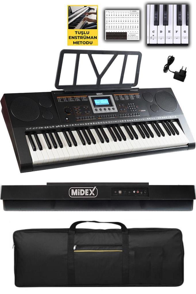 Midex PS-3500-OUT Tuş Hassasiyetli 61 Tuşlu Org (OUTLET)
