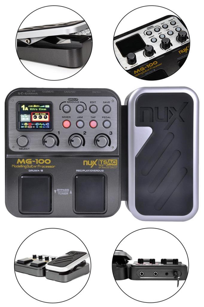 Nux MG-100 Multi-Efekt Gitar Efekt Pedalı Gitar Prosesörü