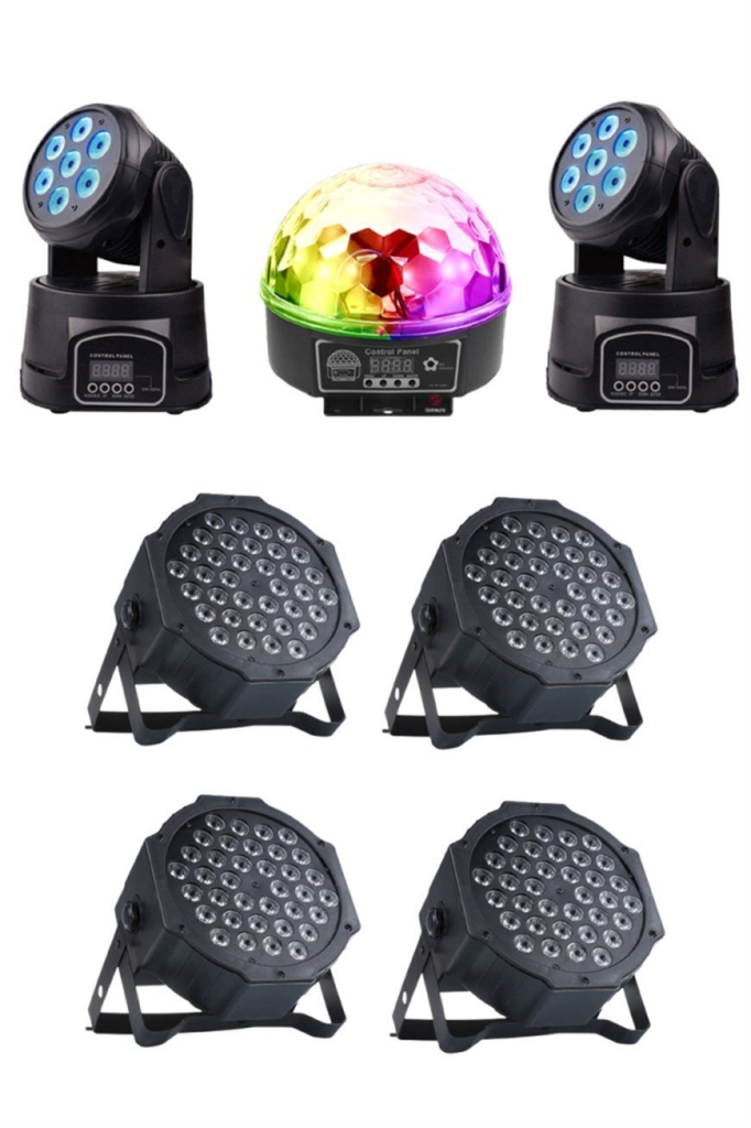 Quenlite Free Paket-3 Sahne Işık Sistemi Seti ( Top Küre Led Par Moving Head Robot)