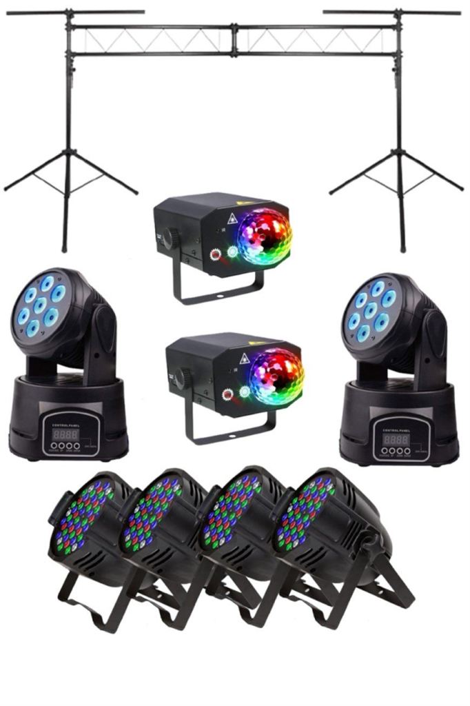 Quenlite Sahne Işık Sistemi Start Paket-3 (Stand Lazer Led Par Robot)