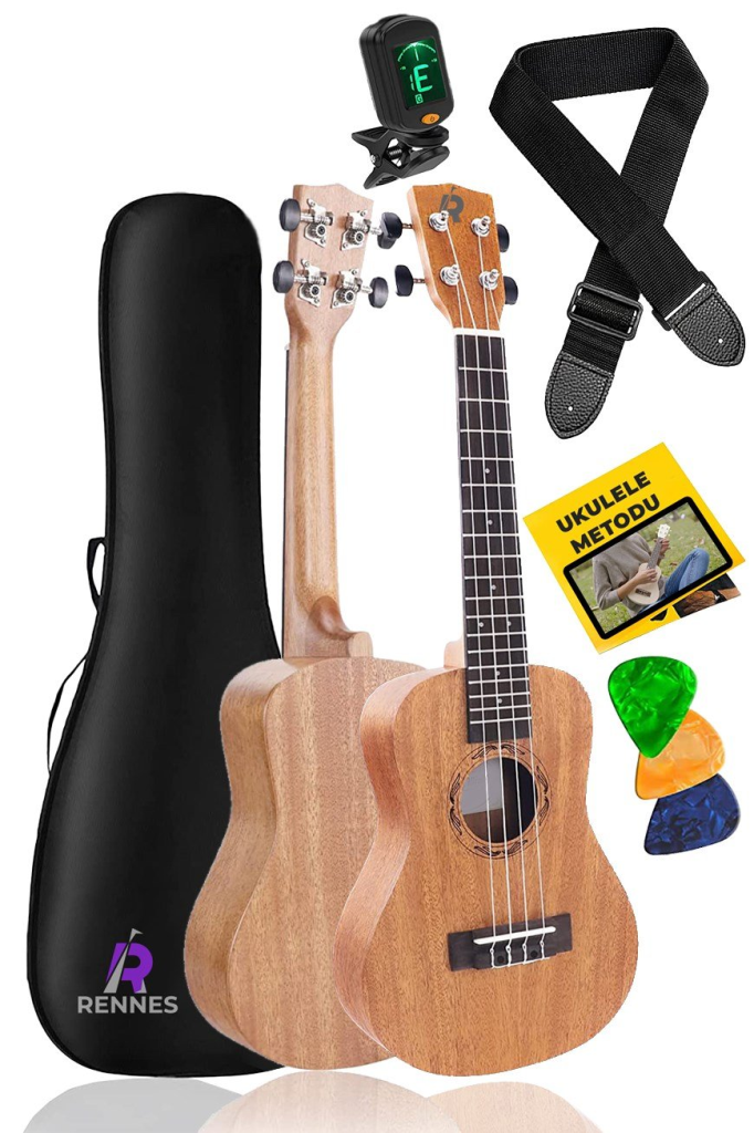 Rennes RD-24 Concert Ukulele (Çanta Tuner Askı Metod Pena)