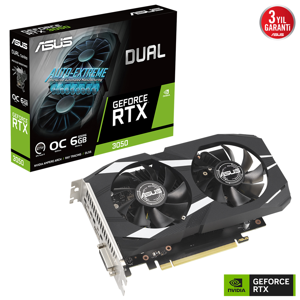 ASUS RTX 3050 Dual OC Edition Ekran Kart�