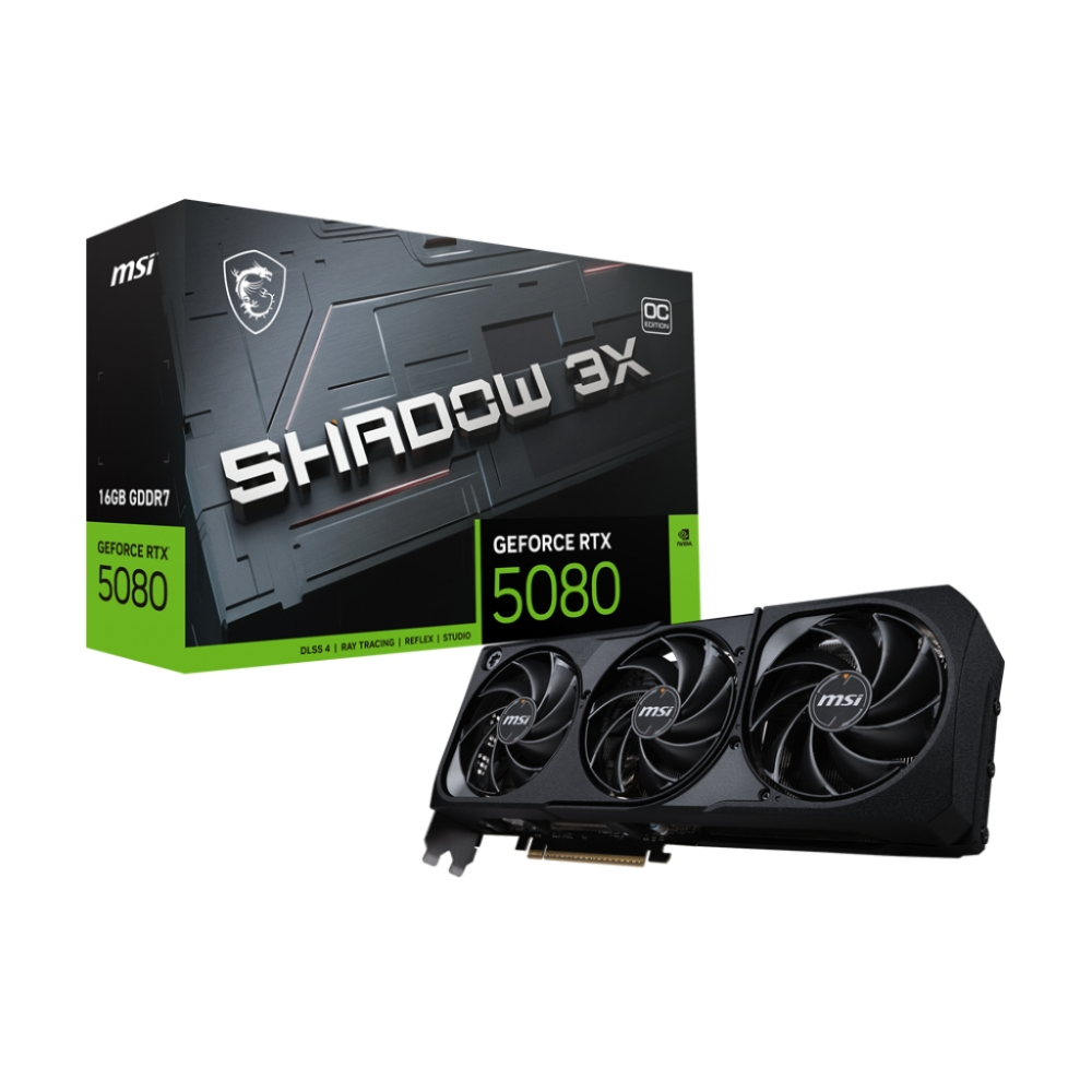 MSI RTX 5080 Shadow 3X OC - Front View