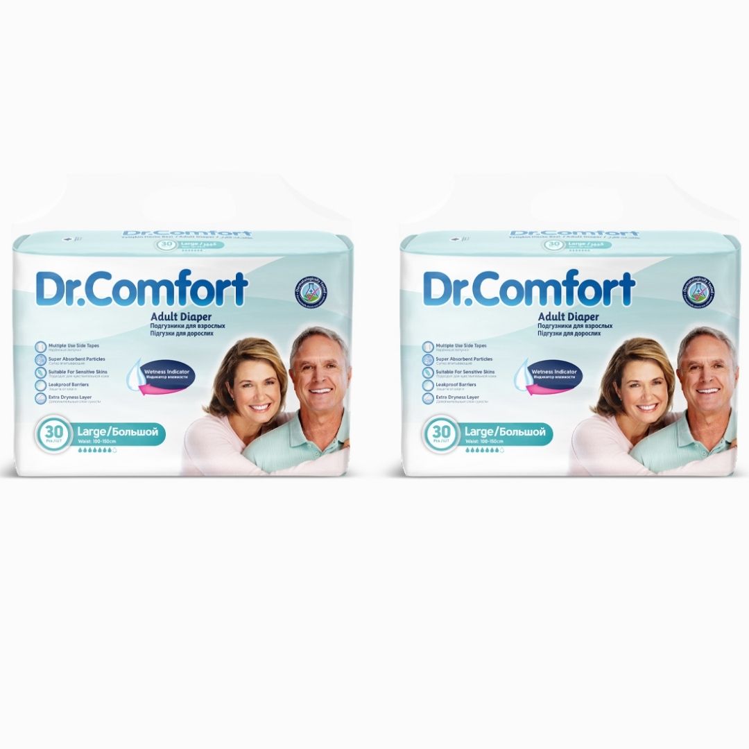 Dr.Comfort Yetişkin Bel Bantlı Hasta Bezi Large 30'lu 2 paket 60 adet