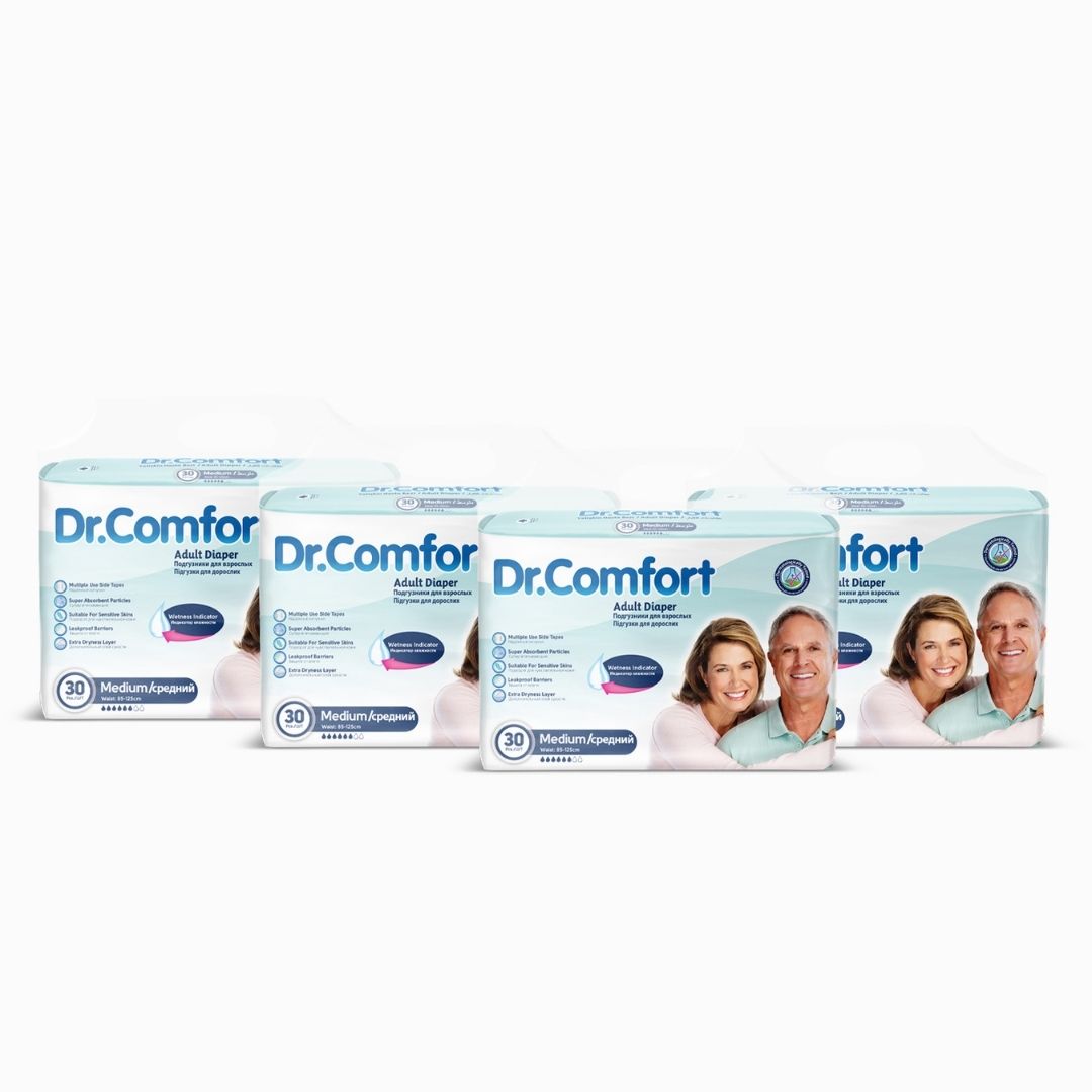 Dr.Comfort Yetişkin Bel Bantlı Hasta Bezi Medium 30'lu 4 paket 120 adet