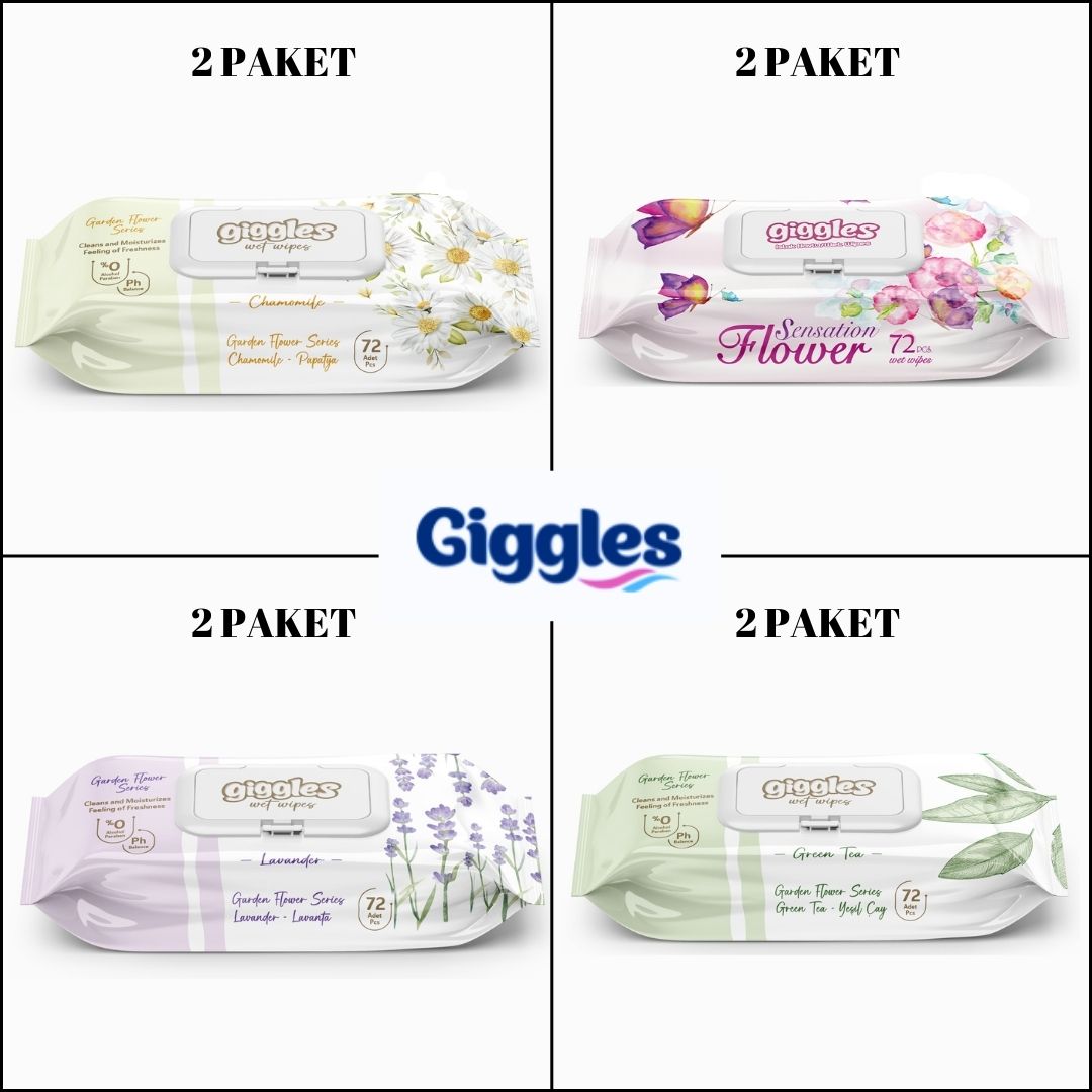 Giggles Islak Havlu Set 72'li 8 Paket 576 Mendil