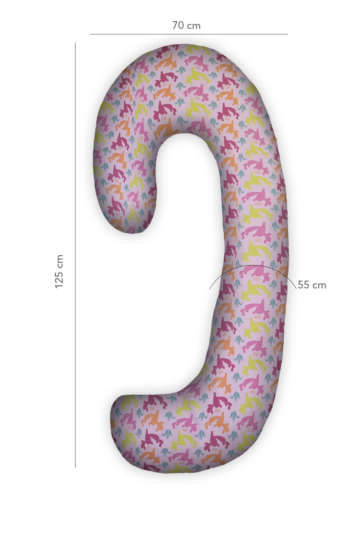 Hamile yastığı,sarılma yastığı aktivite yastığı pamuk kumaş (Pembe)