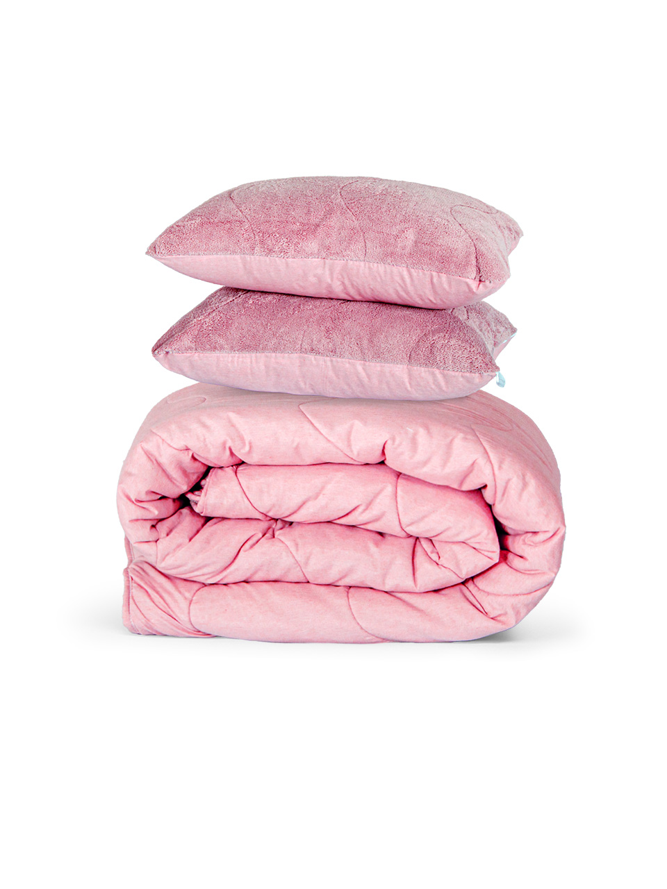 Welsoft Pembe Yorgan Seti Tek Kişilik (1adet Silikon Yastık ve Kılıfı hedıye)