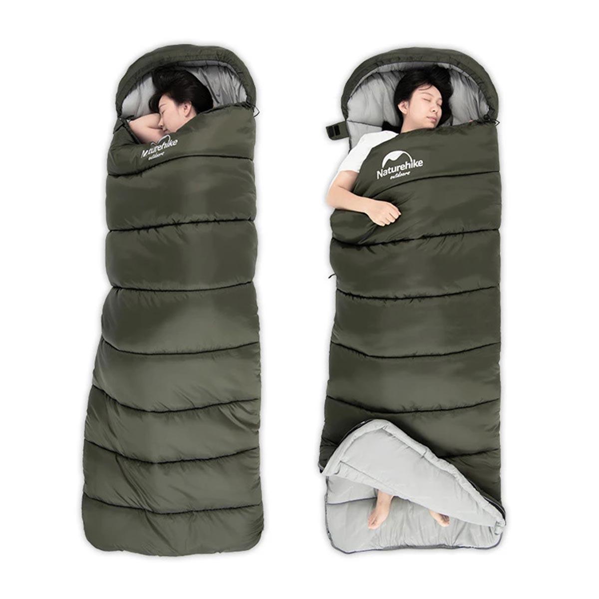 Naturehike U150 Zarf Tarzı Kapüşonlu Uyku Tulumu -6°C
