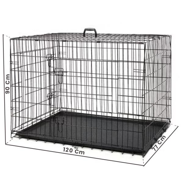 Eurostar Katlanabilir Tepsili Kedi Köpek Kafesi 120x77x90 Cm Fiyatı ve
