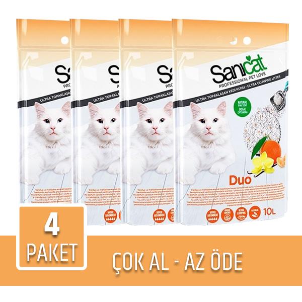 Sanicat Duo Professional Clumping Vanilya ve Mandalina Kokulu 10 lt 4