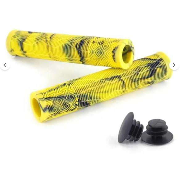 17 CM Mtb Bmx Freeride Elcik Silikon Bisiklet Elcik Kaymaz Yapı Dirt Jump Bisiklet Elciği Sarı Siyah