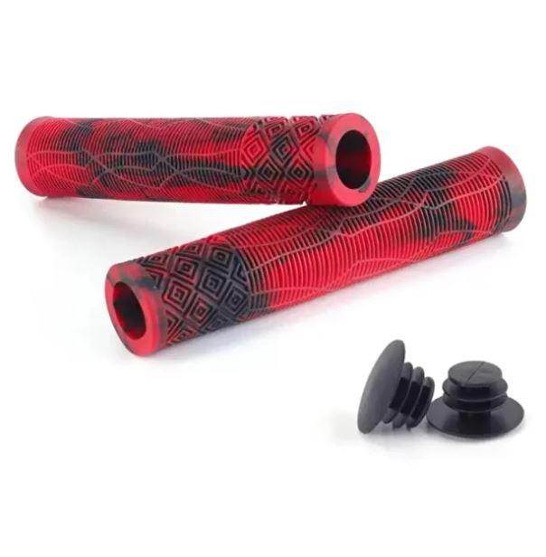 17 CM Mtb Bmx Freeride Elcik Silikon Bisiklet Elcik Kaymaz Yapı Dirt Jump Elciği Kırmızı Siyah