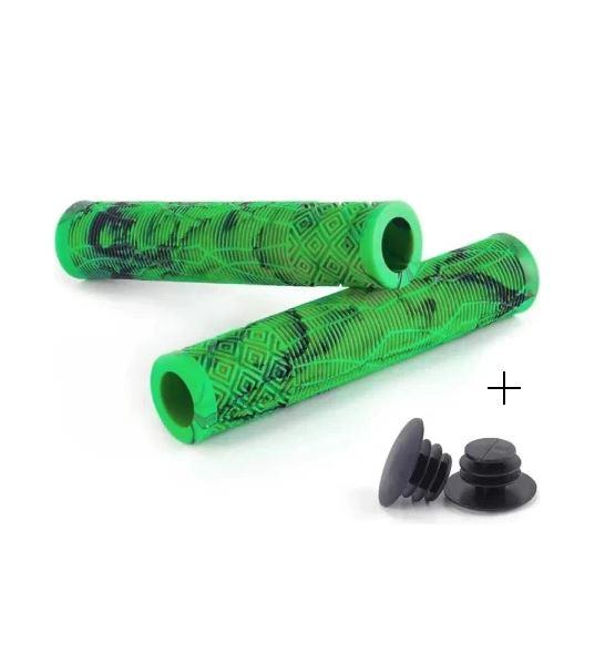 17 CM Mtb Bmx Freeride Elcik Silikon Bisiklet Elcik Kaymaz Yapı Dirt Jump Elciği Yeşil Siyah