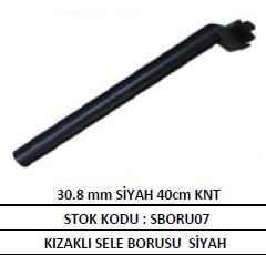 30.8 mm Siyah 40cm KNT Kızaklı Sele Borusu Siyah