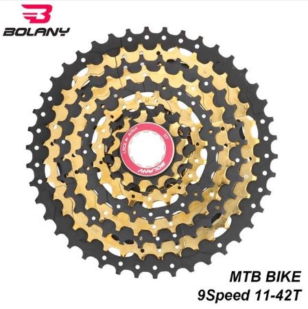 9 Vites Siyah-Gold Ruble Bolany 11-42 Kaset Dişli