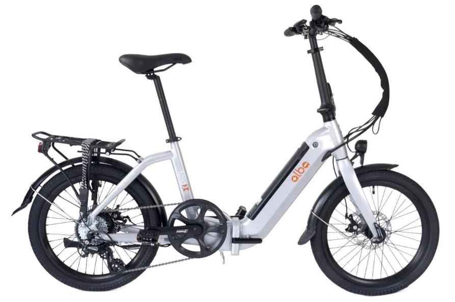 Alba Fold X Premium Katlanır Elektrikli Bisiklet Gümüş LCD Gösterge 12.8Ah Batarya, HD Fren