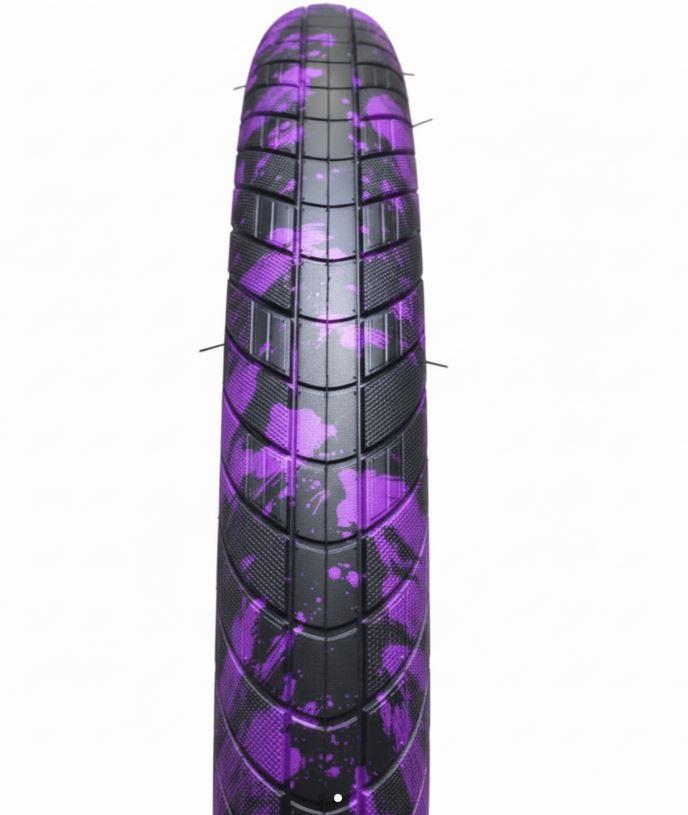 Asistan Drox DJ 26M Bisiklet Dış Lastik 26x2.40 Siyah-Mor Freeride Dirtjump Bisiklet Dış Lastiği