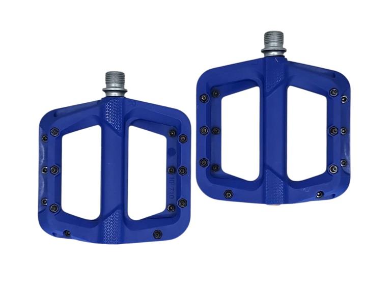 Asistan Drox PD 710 Rulmanlı Plastik Çivili Mtb Freeride Bmx Geniş Platform Bisiklet Pedalı Mavi