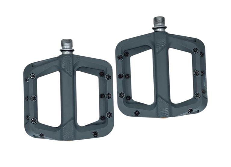 Asistan Drox PD 710 Rulmanlı Plastik Çivili Mtb Freeride Bmx Geniş Platform Bisiklet Pedalı Gri