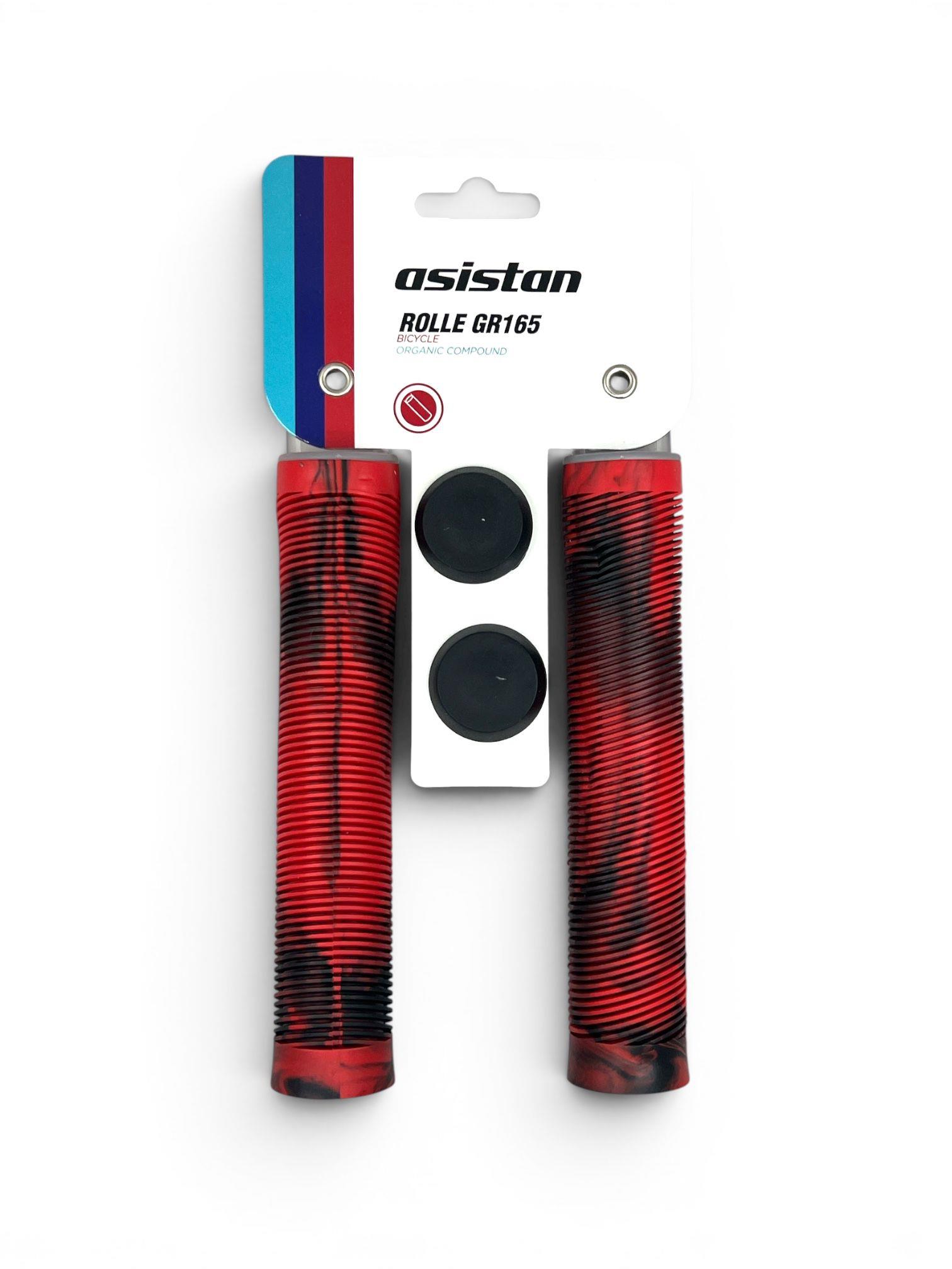 Asistan GR165 Mtb Bmx Dirt jump Freeride Elcik Silikon Bisiklet Elcik 165MM Elcik Siyah Kırmızı