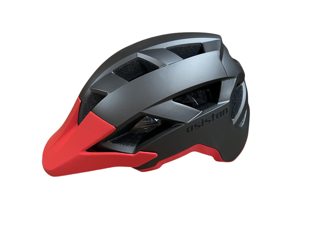 Asistan KS-30 Mtb Bisiklet Kaskı Freeride Bisiklet Kaskı Large Beden Titanyum Kırmızı