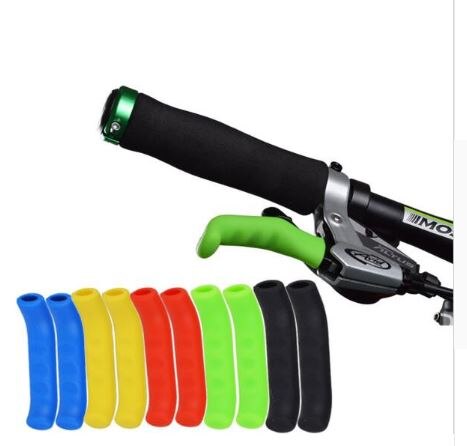 Bisiklet Fren Kolu Koruyucu Silikon PVC Koruyucu Siyah-Kırmızı