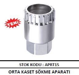 BİSİKLET ORTA KASET GÖBEK SÖKME APARATI ANAHTARI SİYAH-GÜMÜŞ Bisiklet Orta Kaset Göbek Sökme Aleti