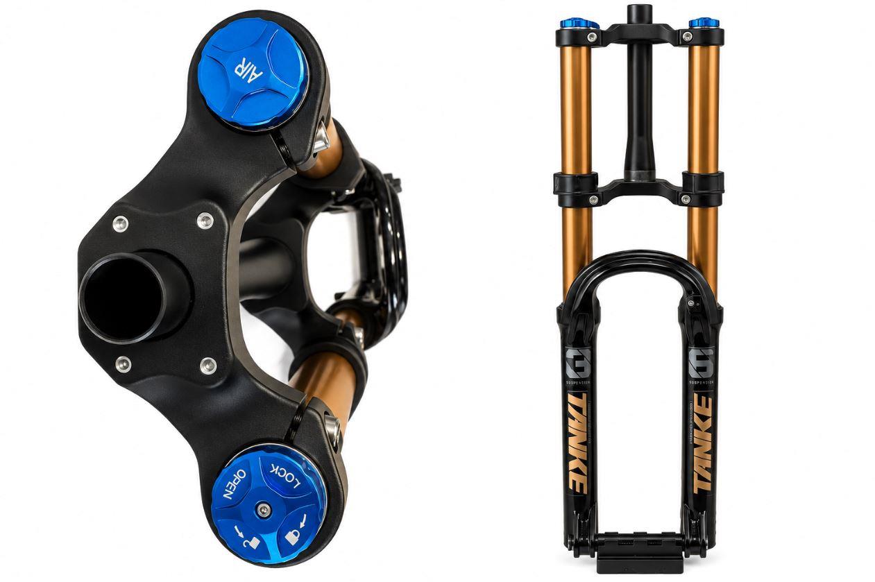 Tanke TF36X Dual Crown 29-27,5-26" Havalı Kilitli Downhill Enduro Bisiklet Maşası Konik Sokma Mil
