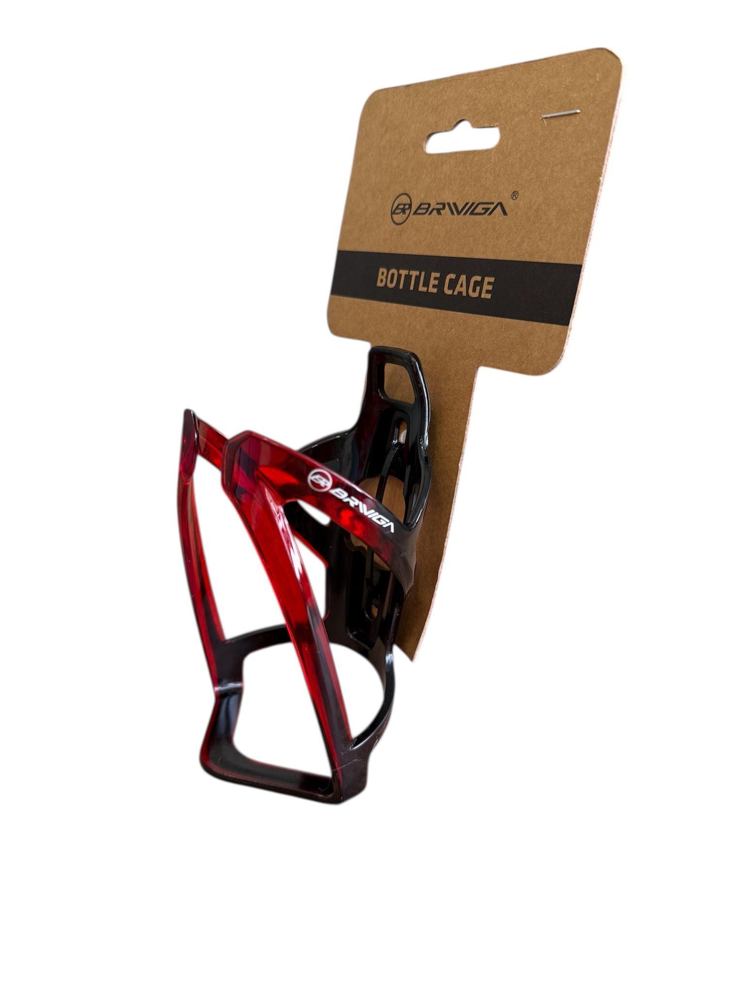 Briviga Plastik Matara Kafesi Kırmızı PC Bisiklet Suluk Kafesi (13.5x7.7cm, 35g)Siyah Kırmızı